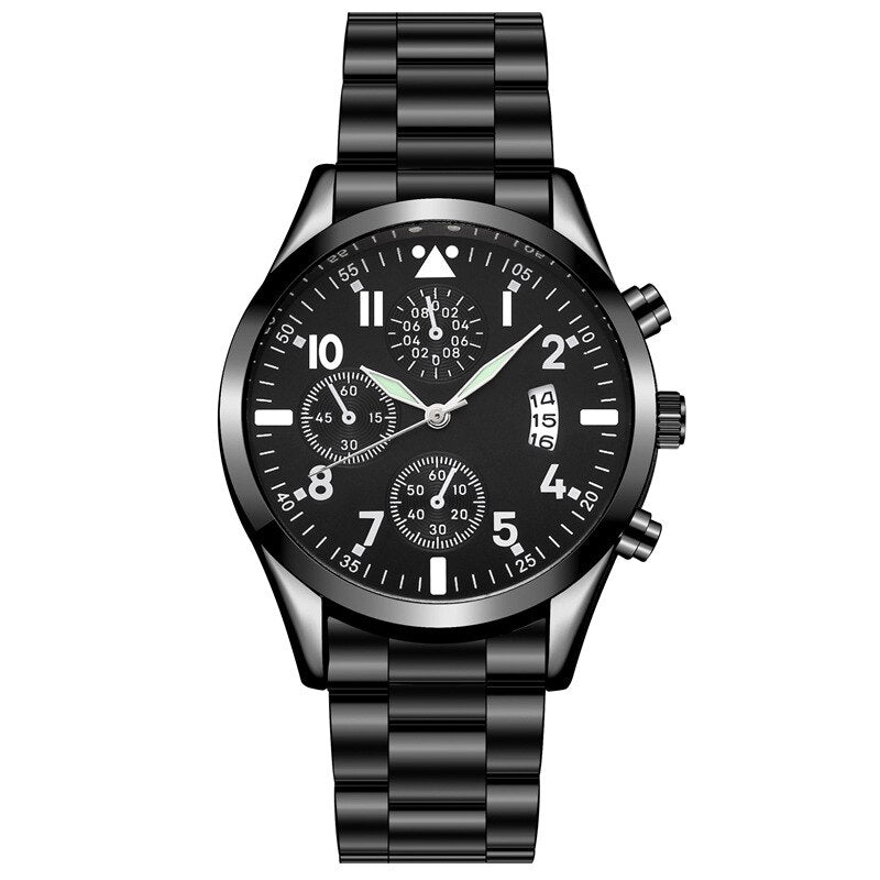 Relojes Hombre Fashion Quartz Business Waterproof Stainless Steel Mens Watch
