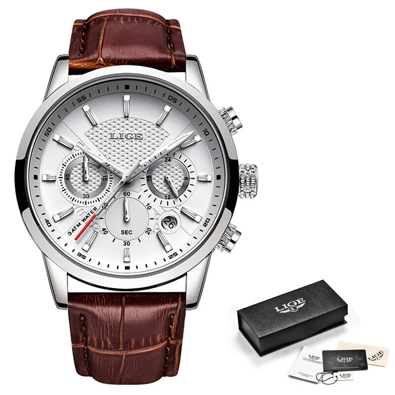 Stainless Steel Quartz Sports Watch for Men
