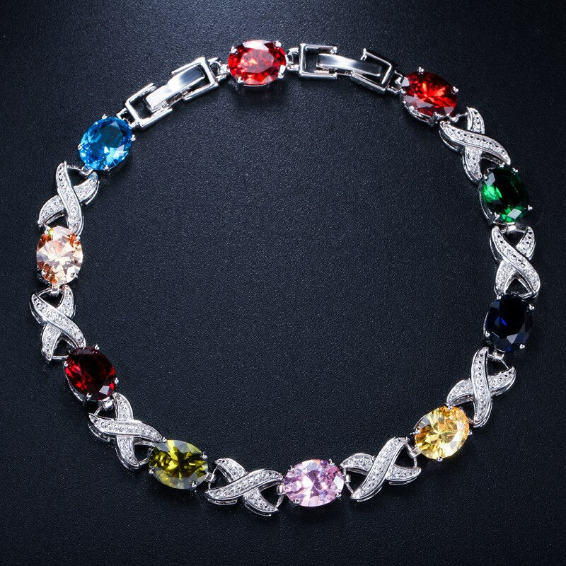 Sterling Silver 0.50ctw Gemstone Bracelet for Her