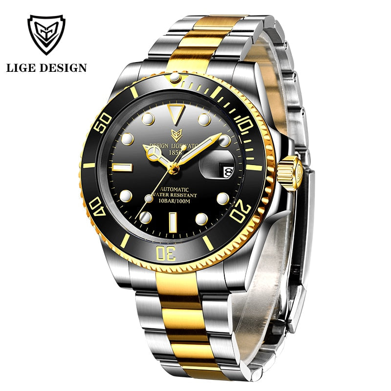 316L Steel Sapphire Automatic Mechanical Watch for Men