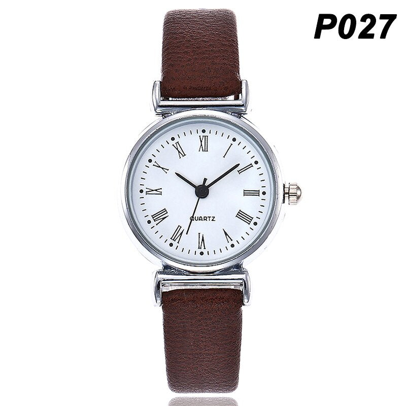 Women Classic Quartz Watch PU Leather Band Round Dial Sports Watch Gifts TT@88