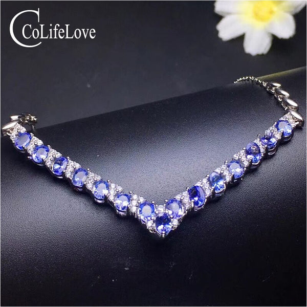 Sterling Silver Tanzanite Necklace