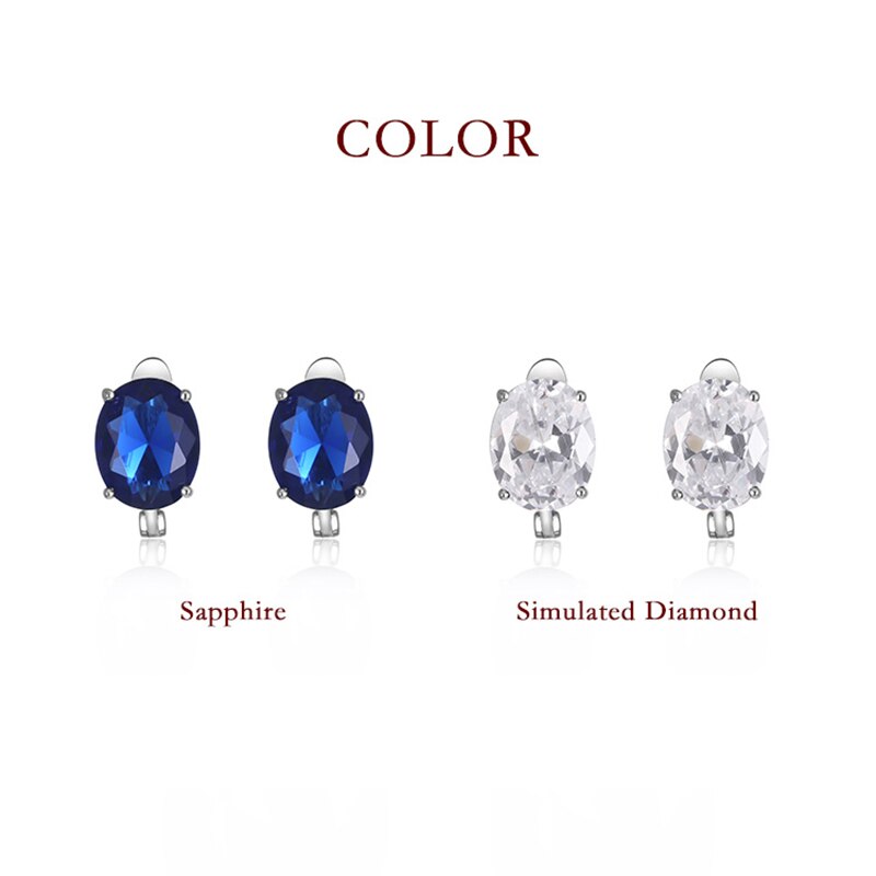 925 Silver Sapphire Lab Diamond Earrings for Women