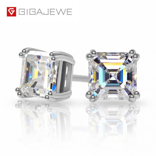 White Gold Plated 925 Silver Moissanite Earrings with 1.6ct Moissanite for Women