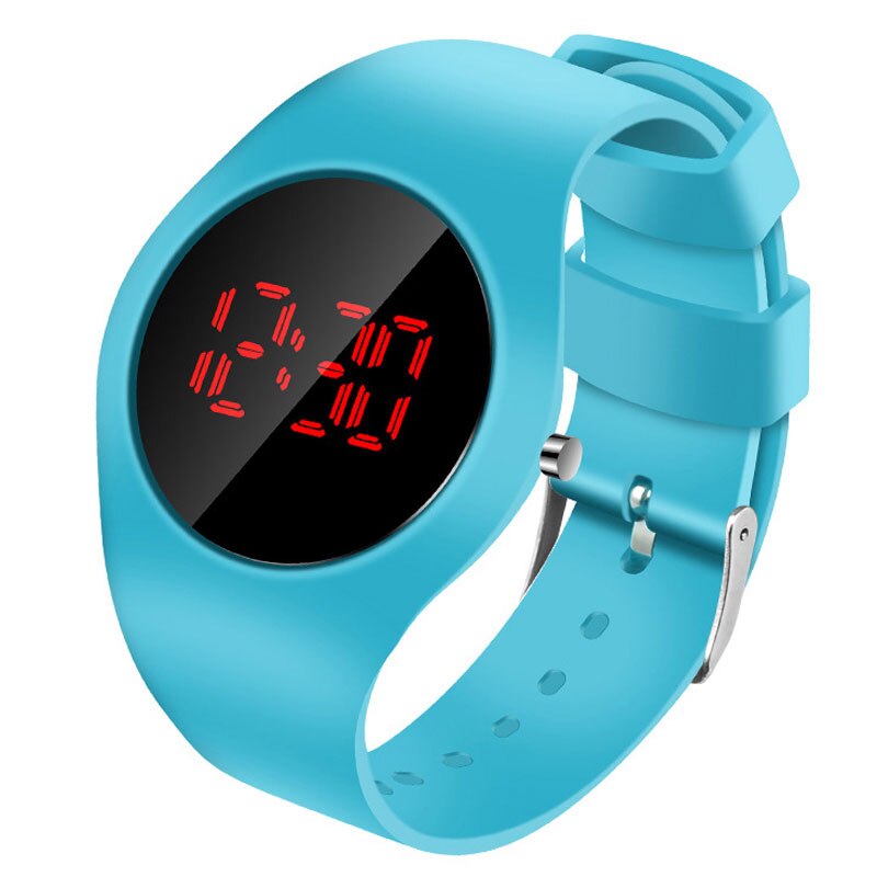Stainless Steel Ultra Thin Round LED Digital Watch for Men
