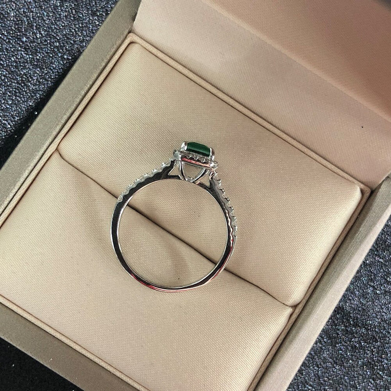 Wong Rain Vintage 925 Sterling Silver Emerald Diamonds Gemstone Wedding Engagement Ring Fine Jewelry Wholesale Drop Shipping