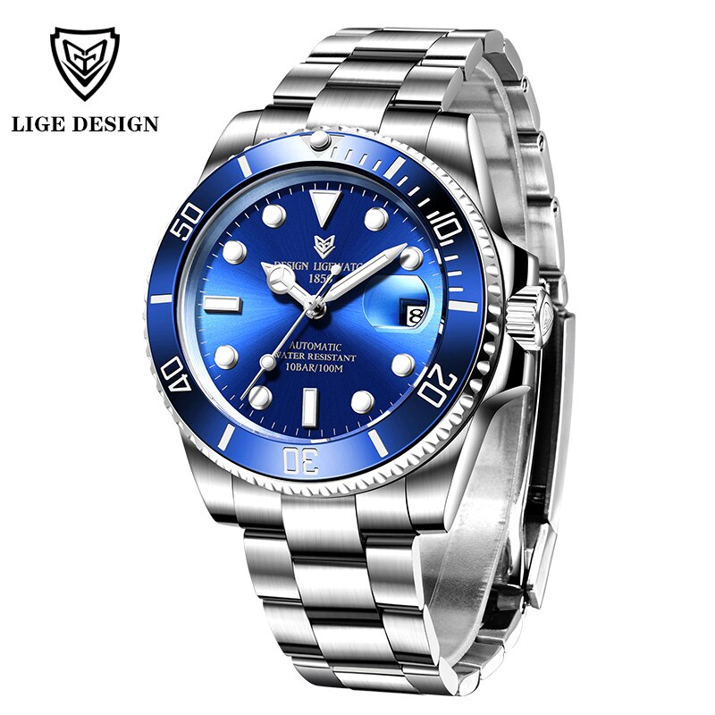 316L Steel Sapphire Automatic Mechanical Watch for Men