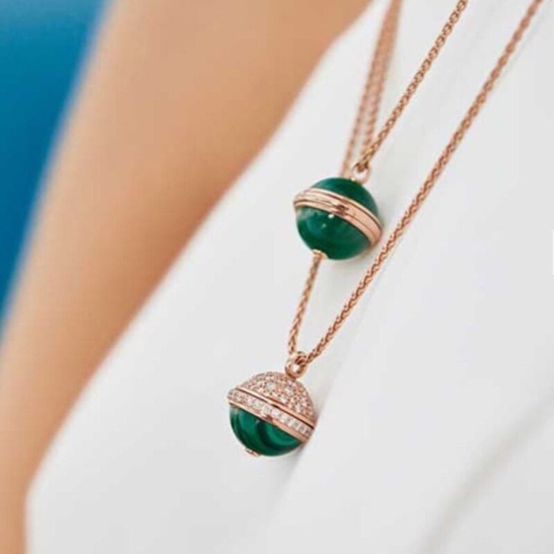 Brand Pure 925 Sterling Silver Colorful Ball Pendant with 45cm Necklace