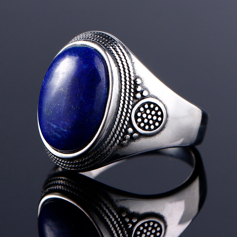 925 Sterling Silver Lapis Lazuli Ring for Women