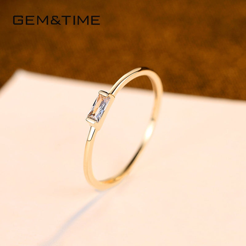Gem&Time Luxury 14K 585 Yellow Gold Ring