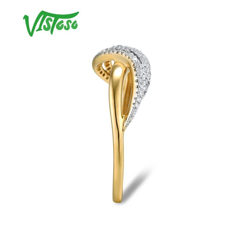 14K Yellow Gold Diamond Ring for Women