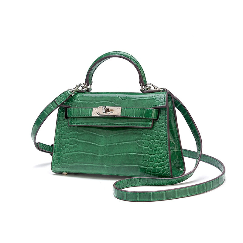 Crocodile Mini Handbag, Alligator Skin for Women