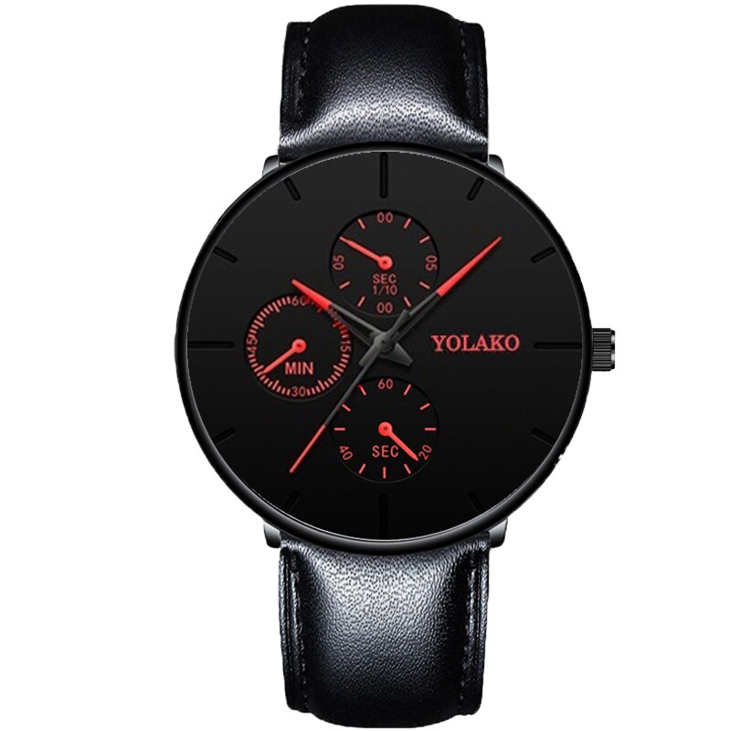 Fashion Mens Business Black Stainless Steel Ultra Thin Mesh Belt Quartz Men Wrist Watch