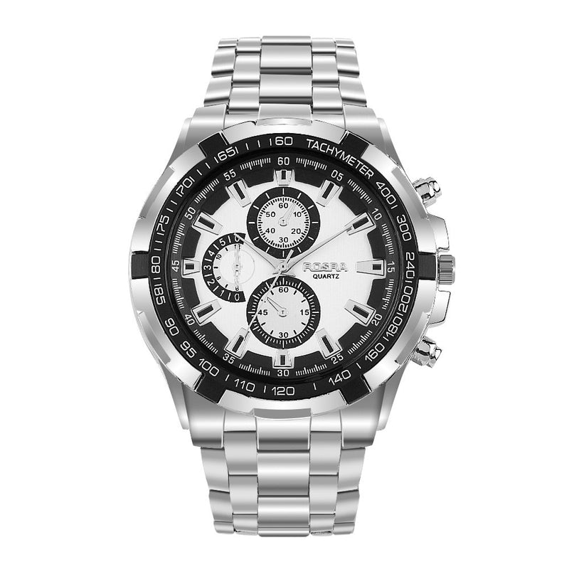 Stainless Steel Decorative Dial Quartz Watch for Men