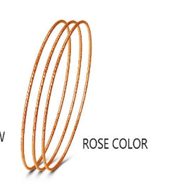 18k Pure Rose/Yellow Gold Classic Round Bracelets