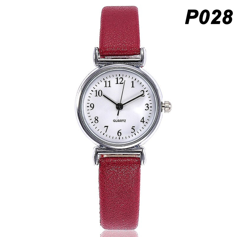 Women Classic Quartz Watch PU Leather Band Round Dial Sports Watch Gifts TT@88