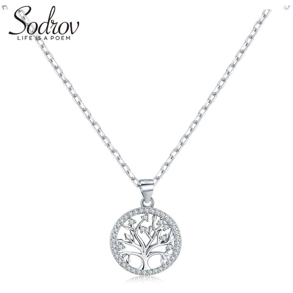 SODROV Authentic 925 Sterling Silver Life Tree Necklace