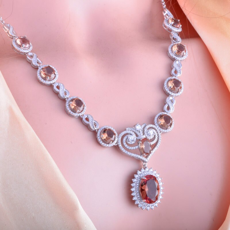 CSJ 925 Sterling Silver Luxury Elegant Zultanite Pendant Color Change Necklace