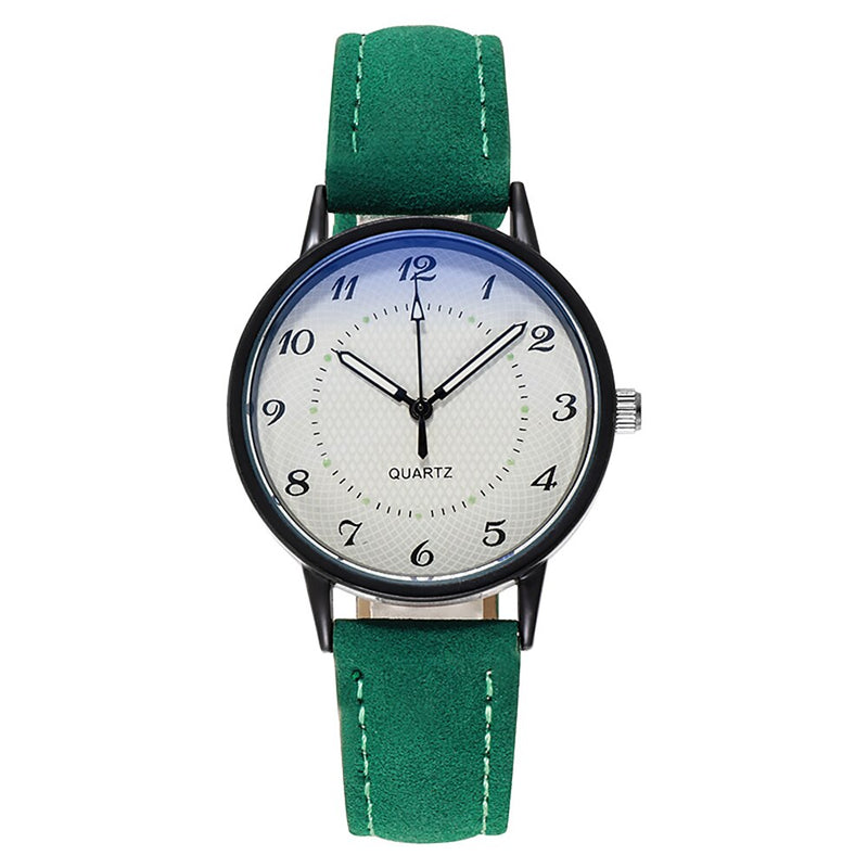 Classic Casual Leather Band Strap Waterproof Quartz Watch for Women