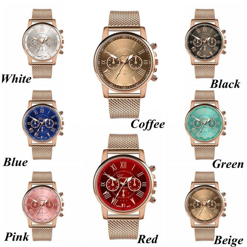 Luxury Womens watches Ladies Quartz Wrist Watch Dress Fashion Stainless Steel Dial Band Watch for women relogio feminino