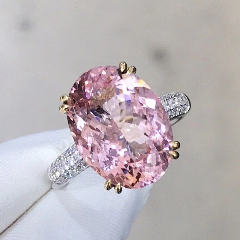 Vintage Pink Diamond cz Ring 925 sterling silver Engagement Wedding band Rings for Women Bridal Party Jewelry Gift