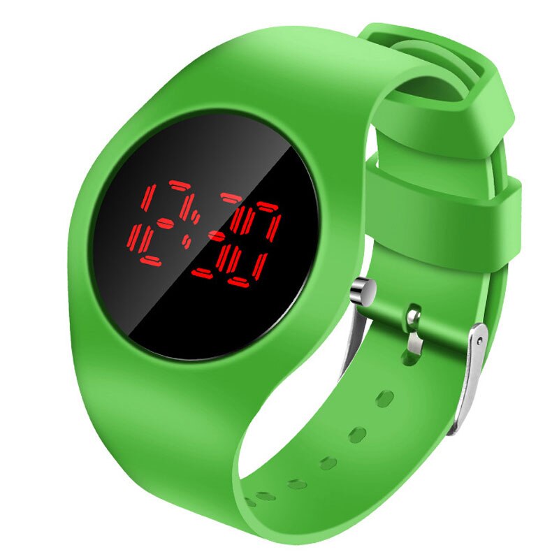 Stainless Steel Ultra Thin Round LED Digital Watch for Men