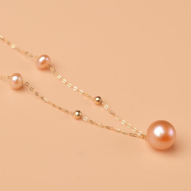 18K Gold Freshwater Pearl Pendant for Women