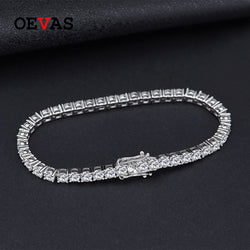 925 Sterling Silver Created Moissanite Gemstone Bangle for Women