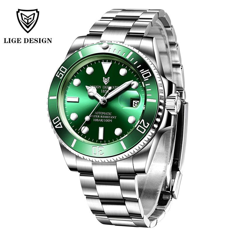 316L Steel Sapphire Automatic Mechanical Watch for Men