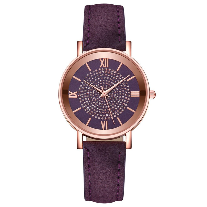 New Fashion Watches Quartz Leather Watch Alloy Female Stainless Steel Dial Wristwatch Analog Casual Bracele Watch Montre Femme