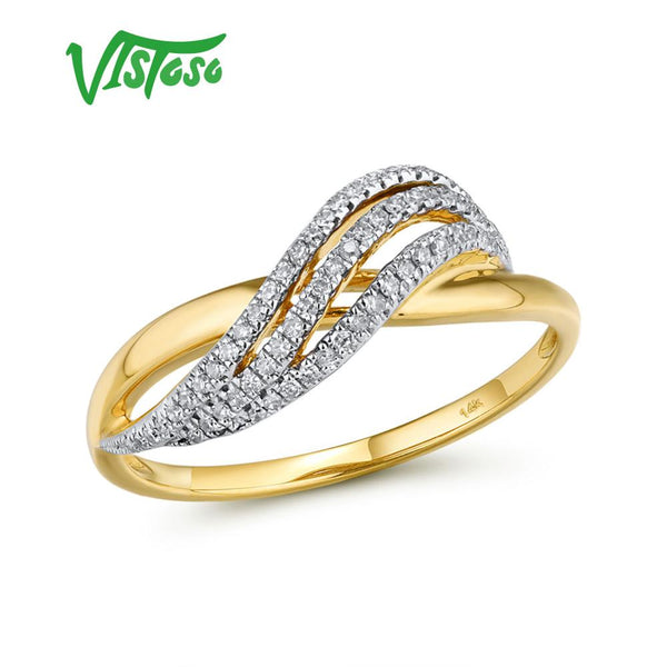 14K Yellow Gold Diamond Ring for Women