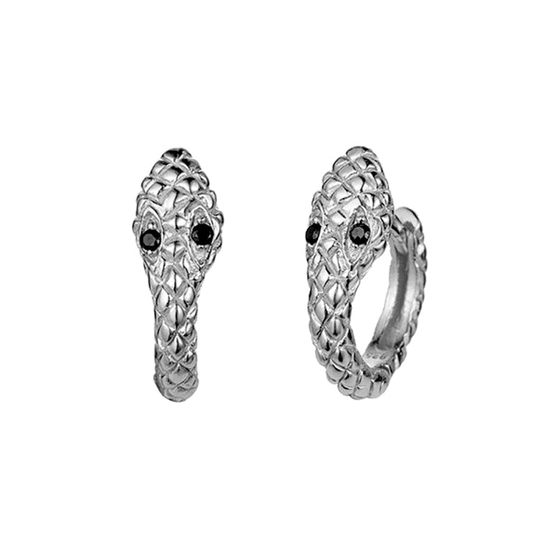 CANNER 925 sterling silver small round earring for women zirconia snake hoop earrings silver 925 fashion jewelry for women men