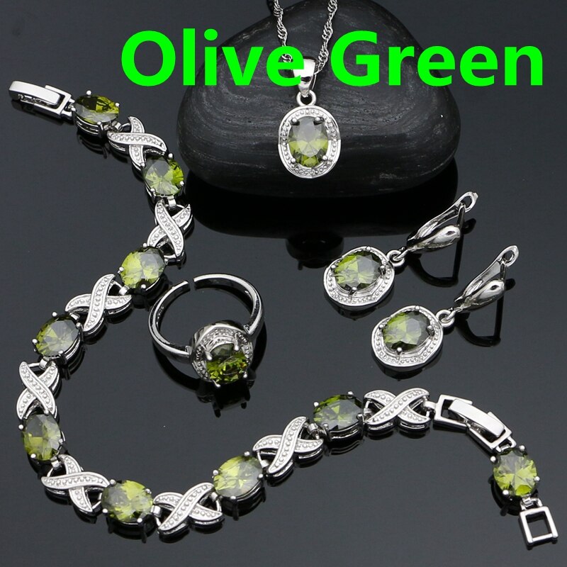 Sterling Silver Black Stone Jewelry Set for Women