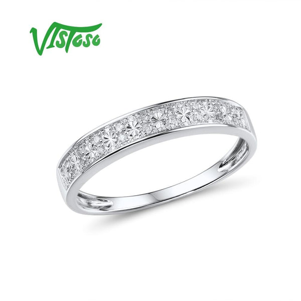 9K White Gold Diamond Ring