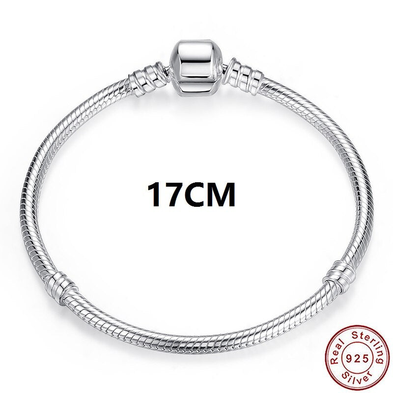 Luxury 925 Sterling Silver Snake Chain Bracelet