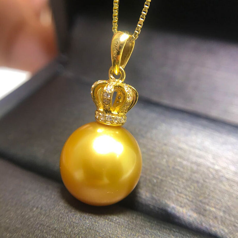 18K Gold South Sea Pearl Pendant Necklace for Women