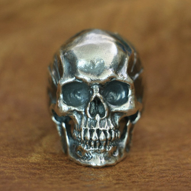 LINSION 925 Sterling Silver Skull Ring