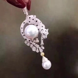 925 Sterling Silver Natural Fresh Water White Pearl 11-12mm Pearls Pendant