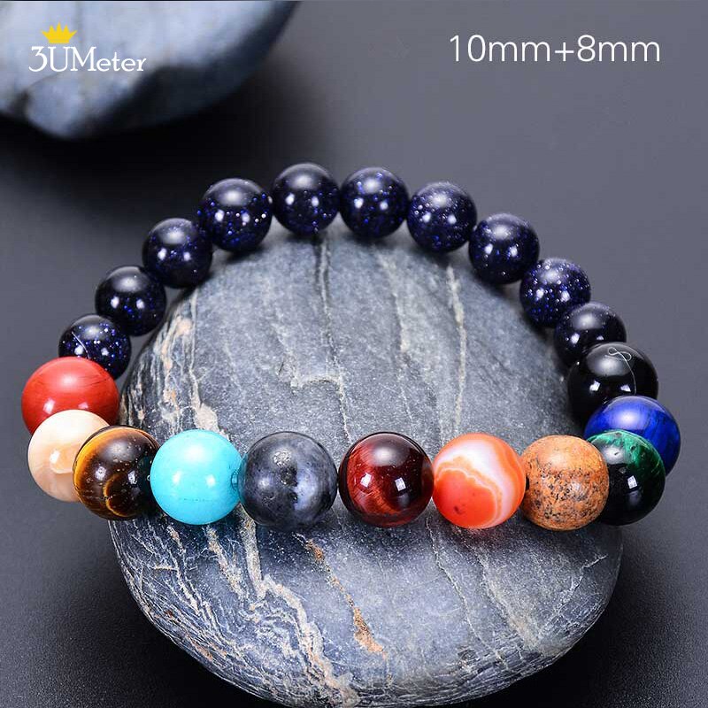 Natural Stone 7 Chakra Tiger Eye Beads Bracelet for Men Women