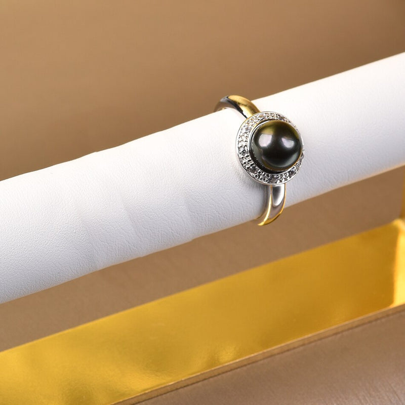 Sterling Silver Freshwater Cultured Pearl Hoop Earrings and Ring Set for Women