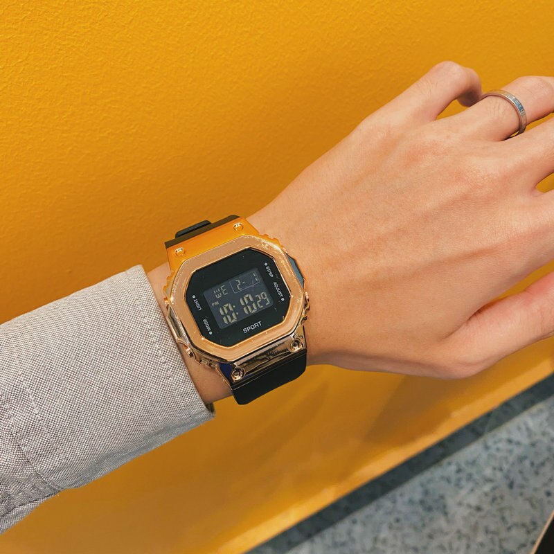2021 Fashion Casual Digital Watches For Men Rectangle Sport Multifunction Waterproof Reloj Bayan Relogio Masculino Wristwatch