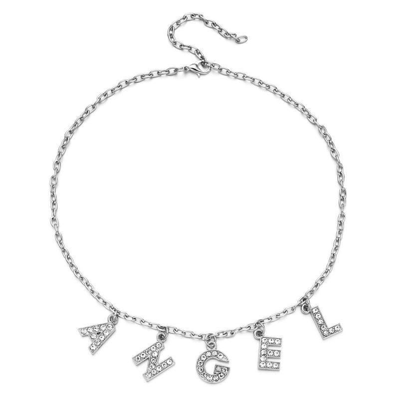Trendy Silver Color Letters Pendant Necklace