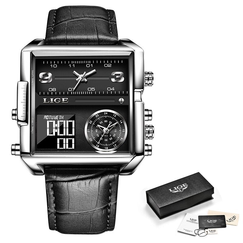 Stainless Steel Quartz Sports Watch for Men