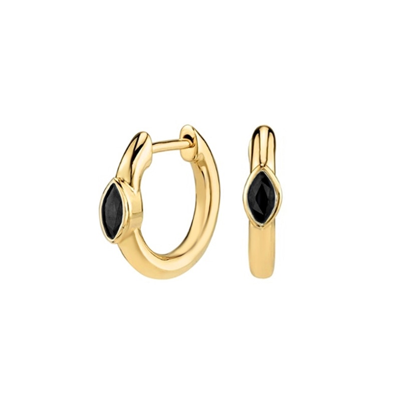 Trendy 925 Sterling Silver Water Drop Rainbow Crystal Hoop Earrings