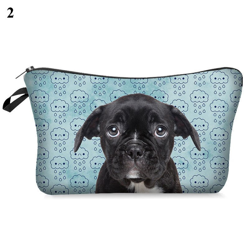 Toiletry Tool Makeup Bag Case Cosmetic Cartoon Bag Cat and Mouse Animal Printing Organizer Bag Travel Case Cute Polyester Pouch