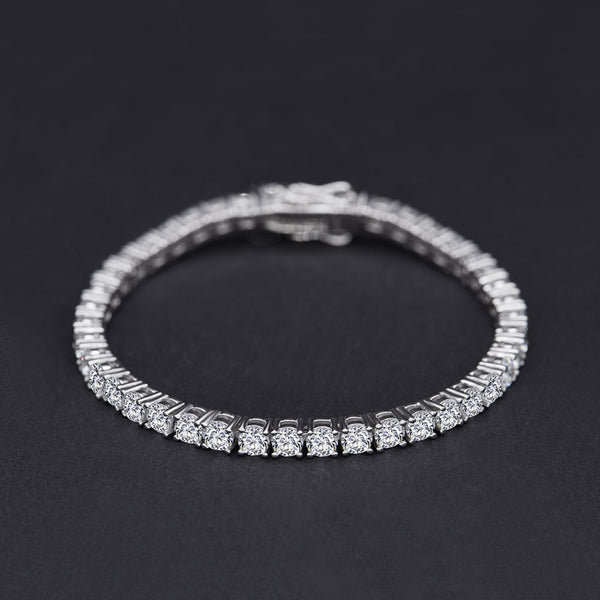 925 Sterling Silver Diamond Tennis Bracelet for Women