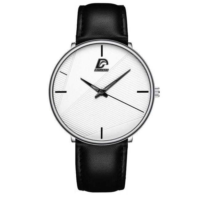 Classic Ultra Thin Stainless Steel Mesh Belt Quartz Wrist Watch Men