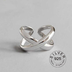 Bohemian Ethnic 925 Sterling Silver Handmade Trendy Geometric Adjustable Rings