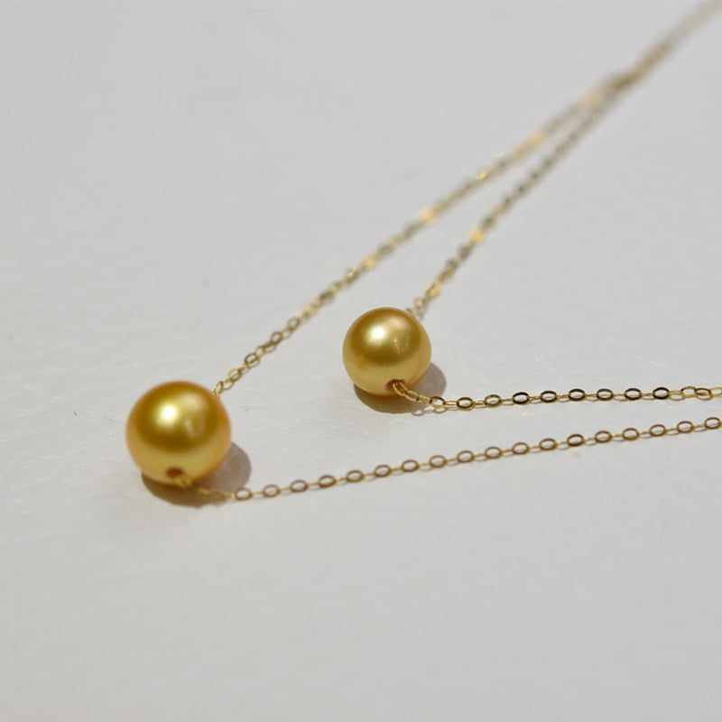 18K Gold South Sea Pearl Necklace for Women