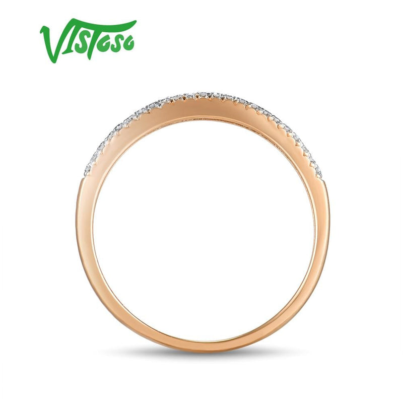 14K Rose Gold Diamond Ring for Women